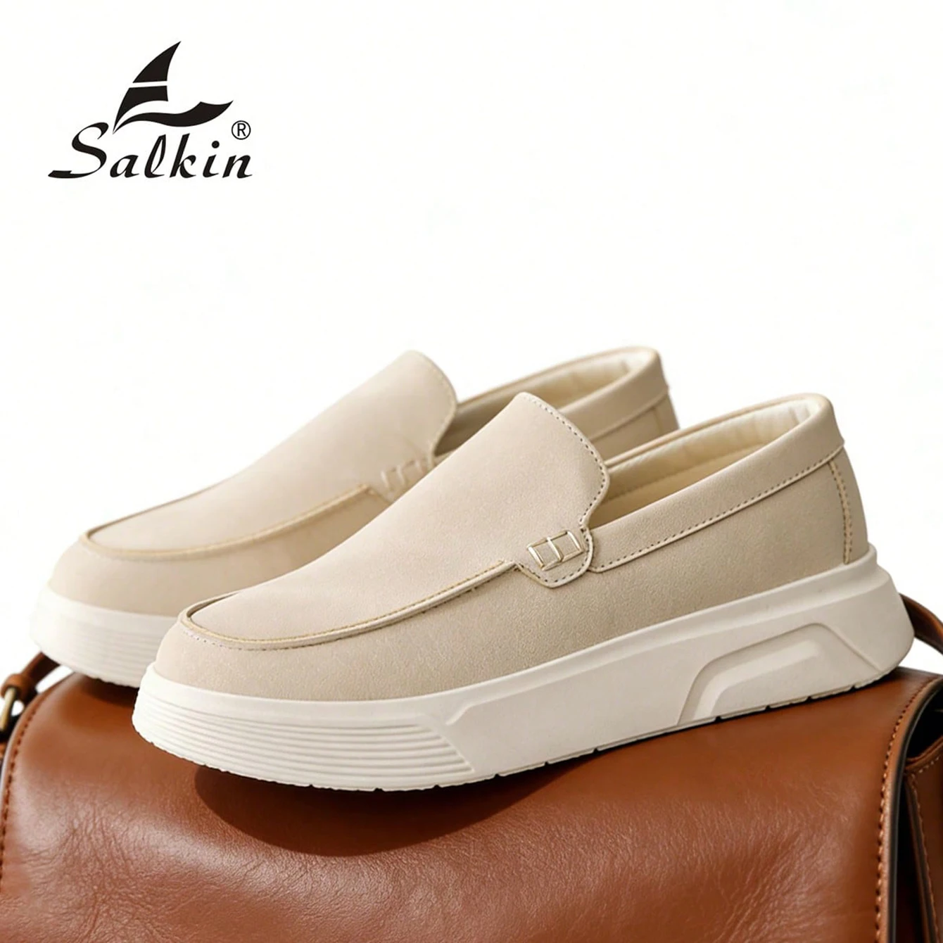 New Designer Business Commute Men's Slip On Loafers Comfortable Shoes Fashion Sneakers Daily Preppy Casual Suede Leather Shoes