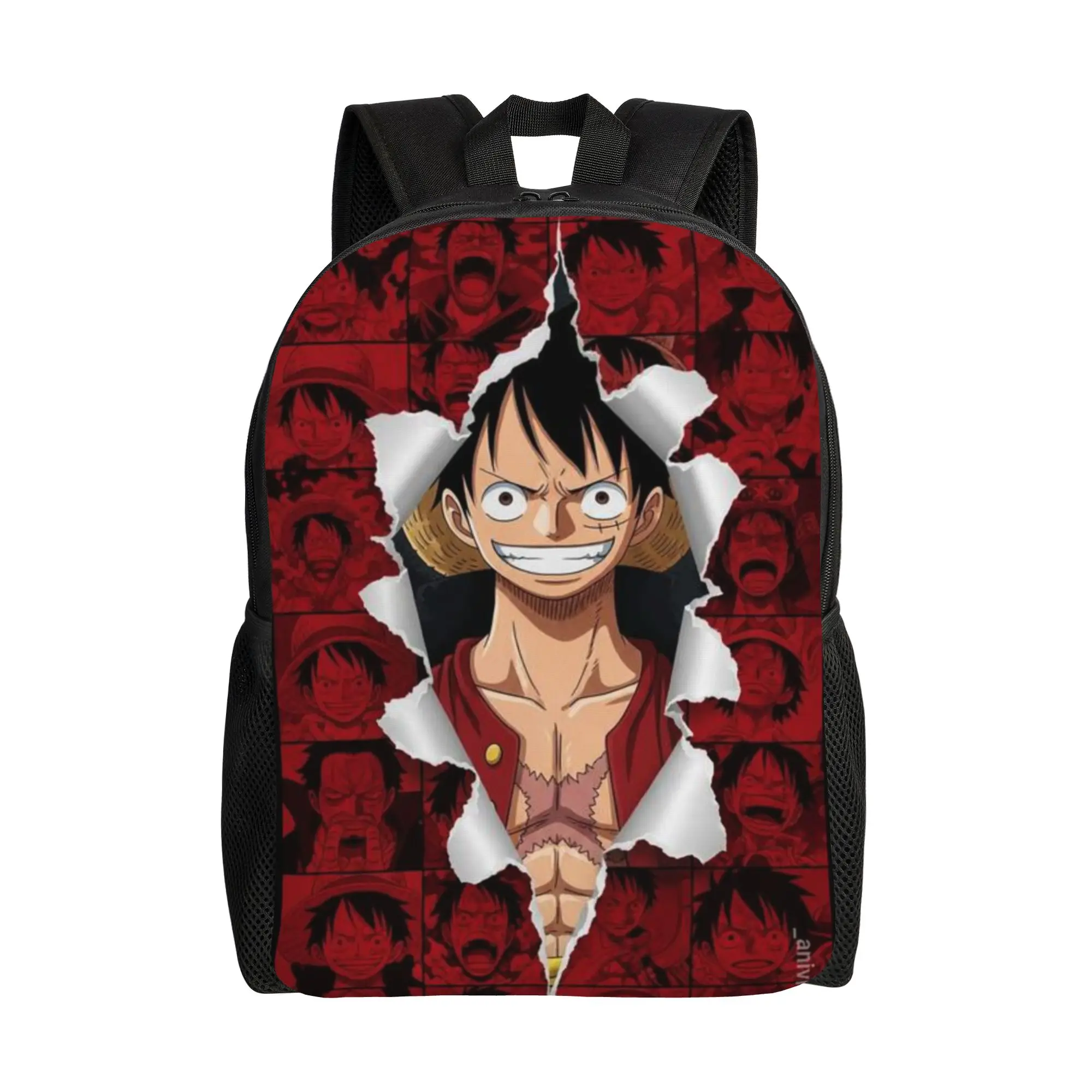 

Back to school season Sturdy Shoulder Pirate King Anime Rucksack One Piece College Student Backpack