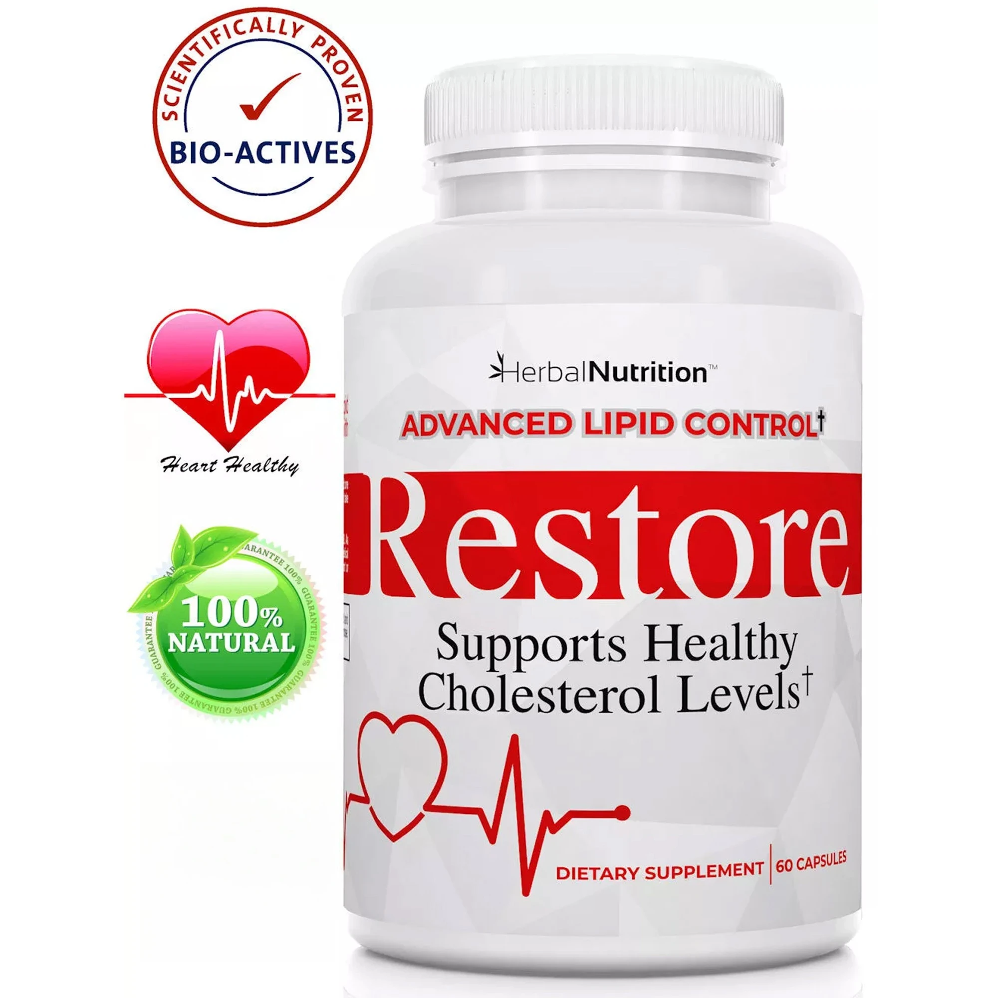 Cholesterol Health Supplement - Supports Healthy Cholesterol Levels and Natural Heart Health, 60 Capsules