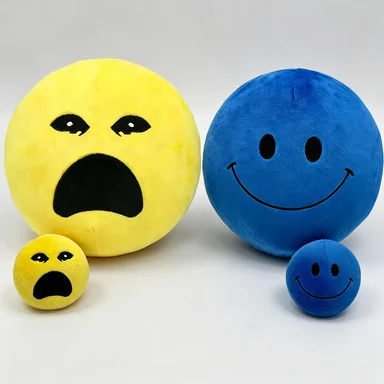 Horror Game Spherical Double Facial Expression Plush Doll Soft Stuffed Pillow Home Decoration Collectible Gift for Gamers 14+
