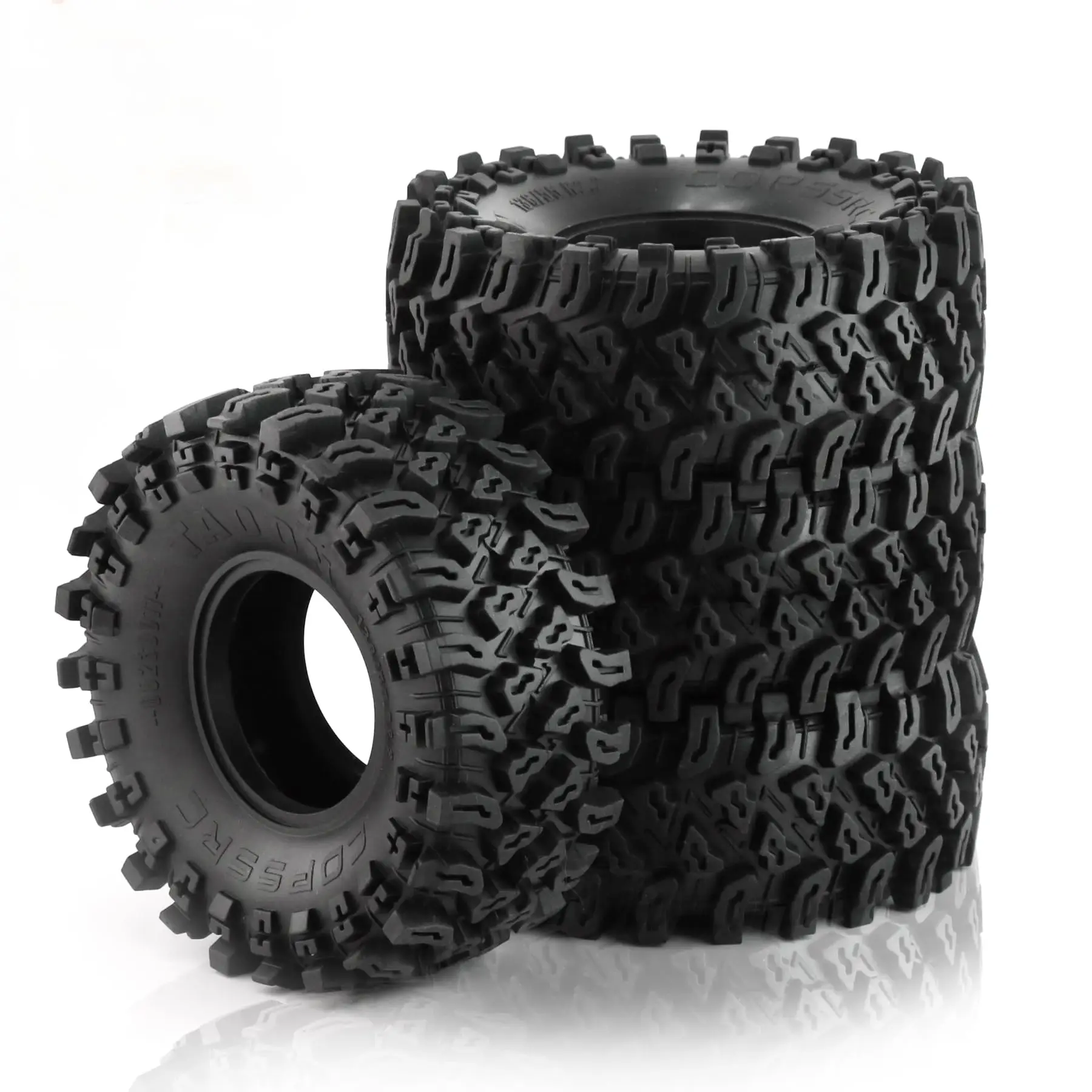 

2,2-дюймовые RC гусеничные шины из мягкой резины Rock Mud OD 5,35 дюйма для 1:10 гусеничного автомобиля TRX4 D90 TF2 Axial SCX10 II Tamiya CC01 Gen8 Redcat