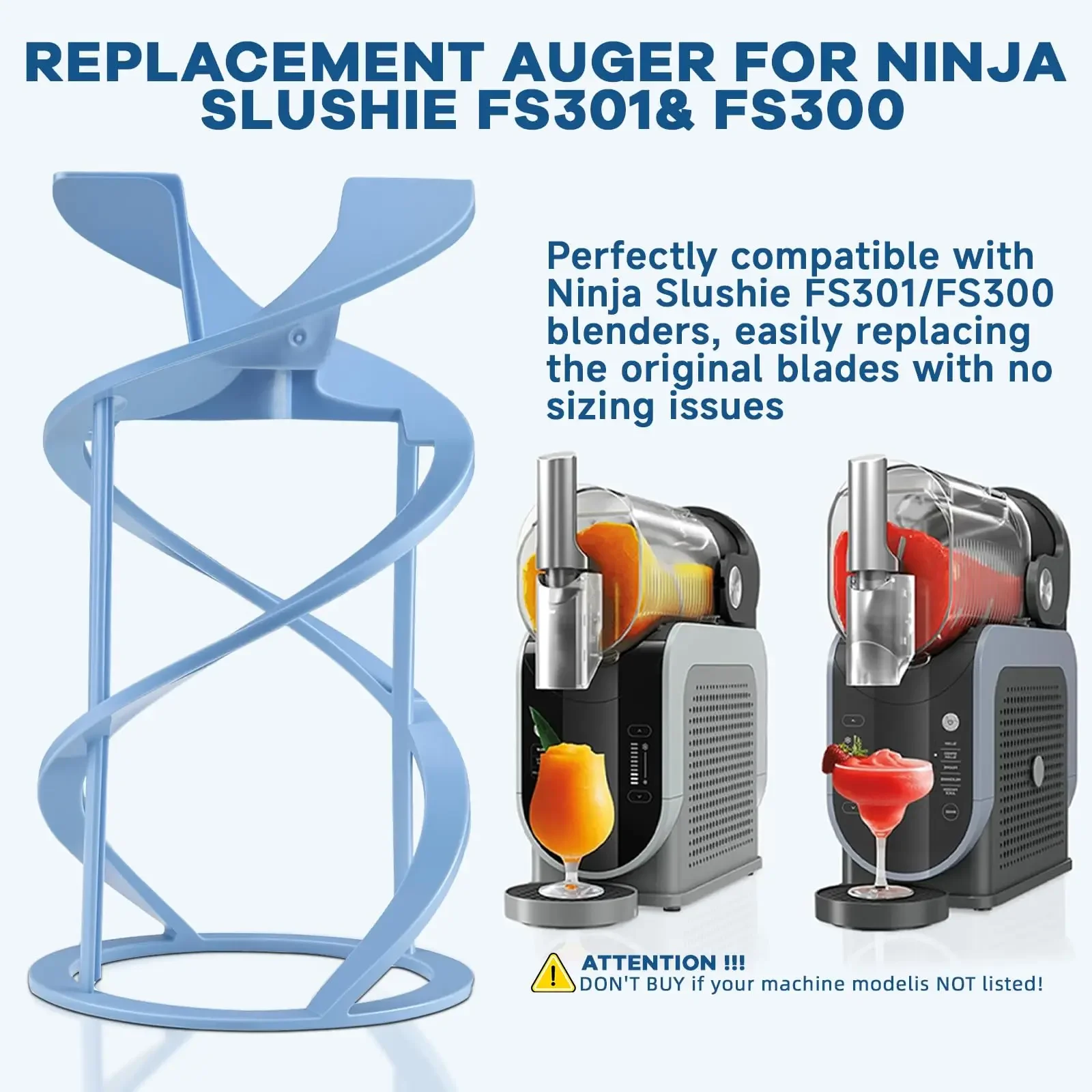 Replacement Auger For Ninja Slushie FS301 FS300 Blender Blade Accessories BPA Free Integrated Casting Slushie Machine Parts Kits
