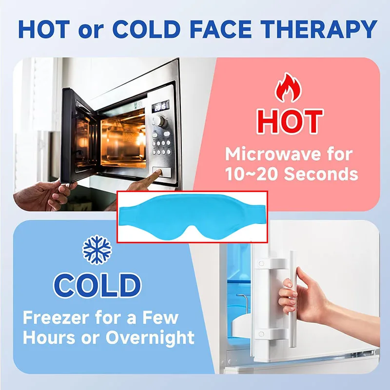 Многоразовая маска для холодных и горячих глаз, пакет ледяных гелей, компресс для после глаз, хирургия, напряжение, снятие стресса, зудящие глаза, темные круги, регулируемые