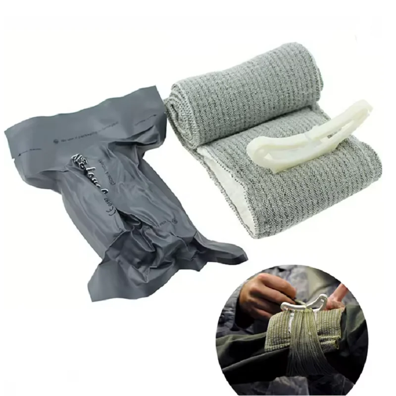 4-6 Inch Emergency Training Trauma Hemostasis Vacuum Plus Compression Israeli Tactical Bandage Pressurized User External Strap