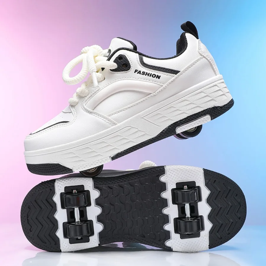 ultra-light-detachable-student-roller-skates-with-two-wheels-children's-walking-shoes-outdoor-sports-shoes-girls-boys-gifts