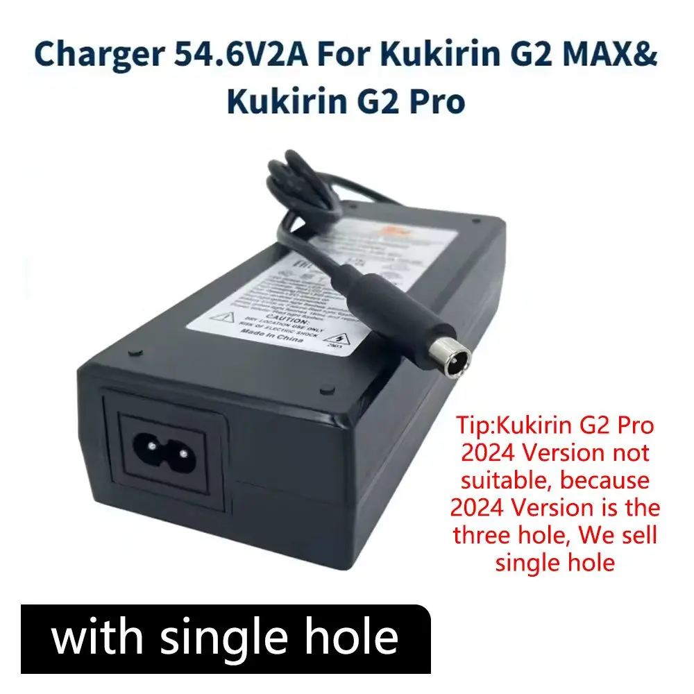 Ładowarka do hulajnogi elektrycznej 54.6V 2.0A, adapter do akumulatora litowego z pojedynczym otworem, wejście 100-220V, części zamienne do Kukirin G2 Max G2 Pro