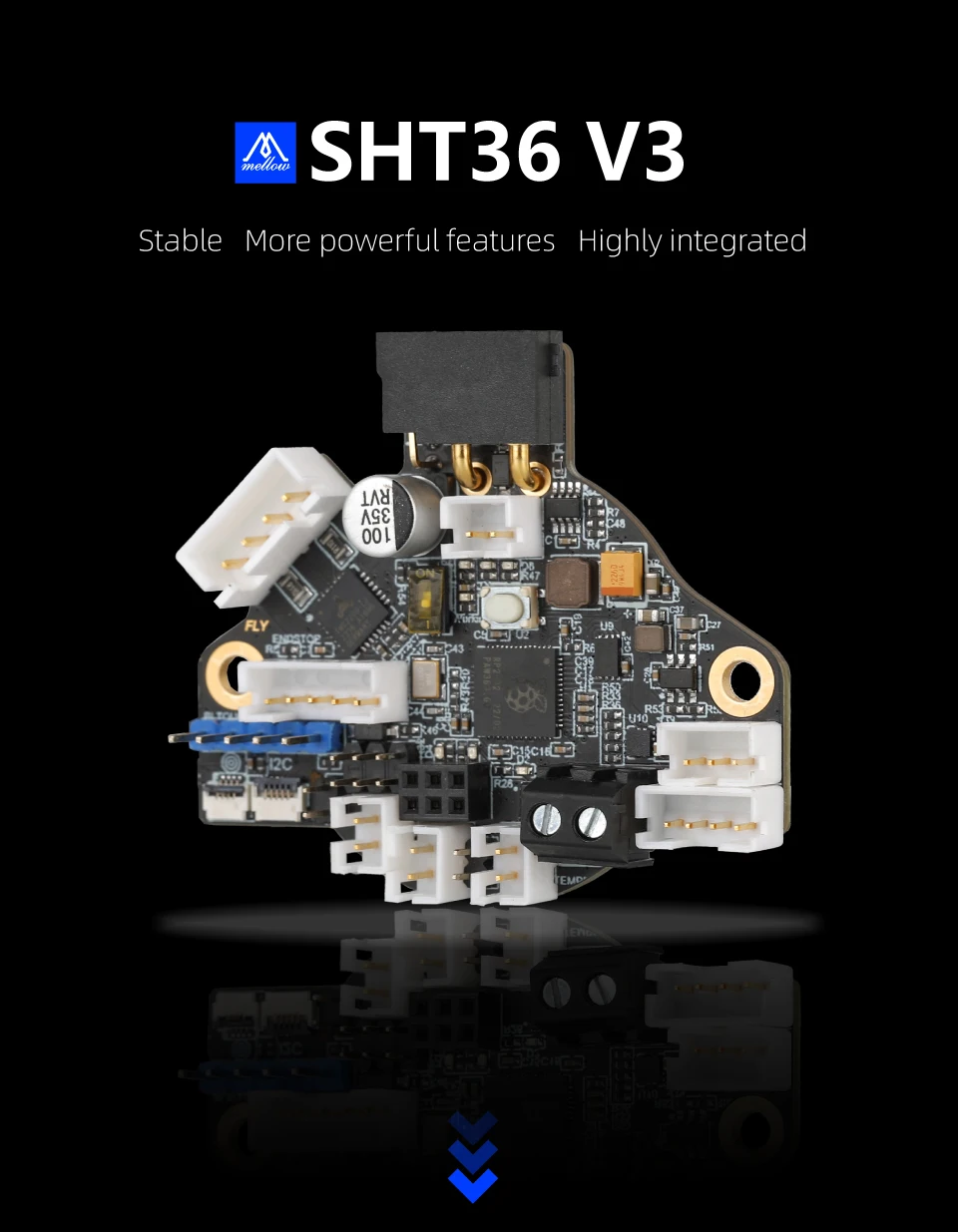 Mellow fly sht36 v3 klipper compatível impressora 3d klipper/rf