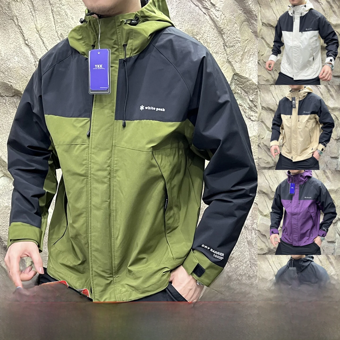 

Основное предложение DingLi! Ветрозащитный Водонепроницаемый! Осень 2021. Мужская длинная куртка на молнии для пар Sle Color Blo Outdoor Jaet.