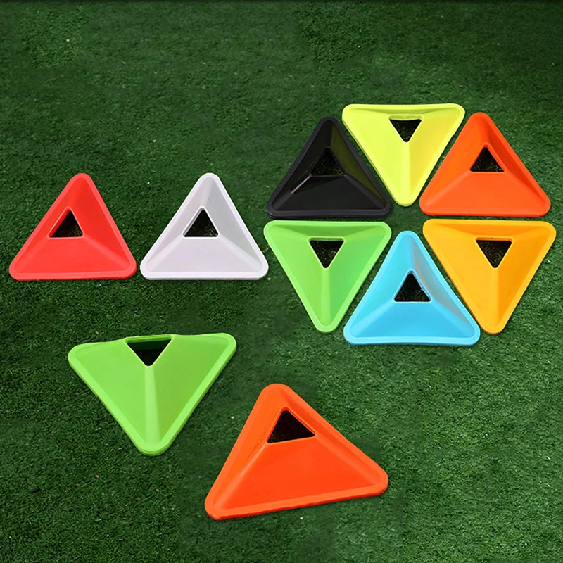 

5pcs Football Training Disc Triangle Soccer Practice Field Sports Agility Training Cone Portable Equipment for Kids Adult