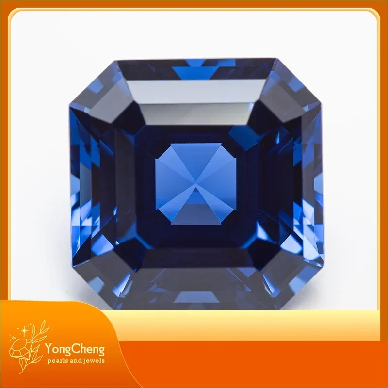 

Lab Grown Sapphire Asscher Cut Square Royal Blue Color VVS1 Charms DIY For Jewel Making Material Selectable AGL Certificate