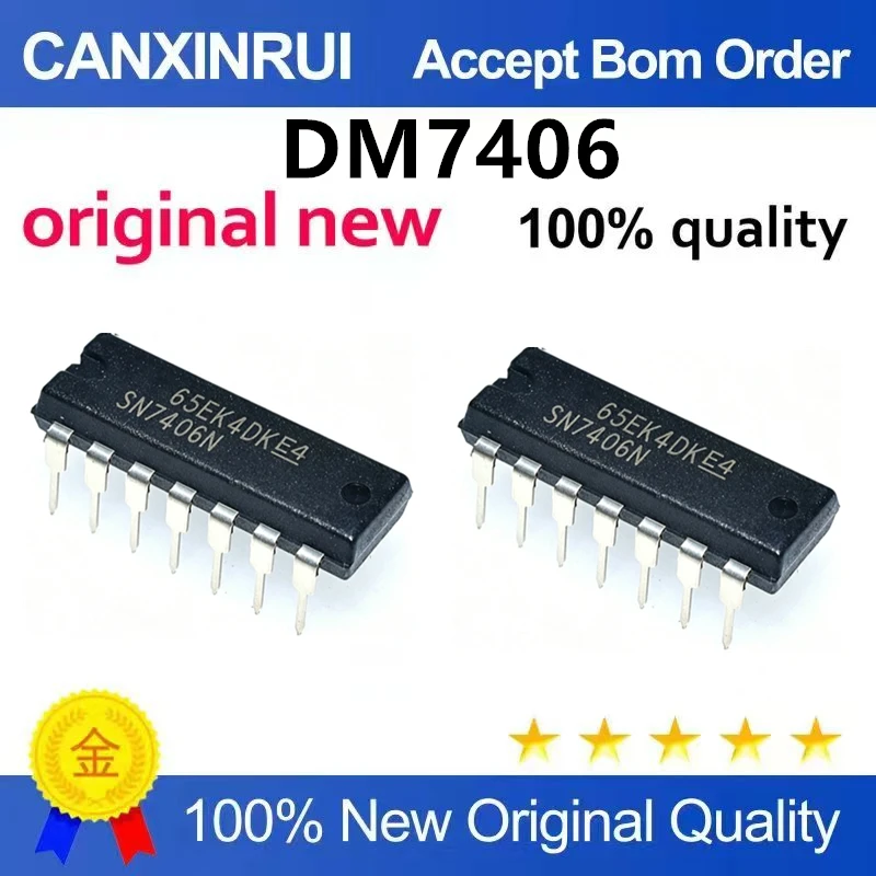 (5pcs-100pcs)Brand new original DM7406 six phase inverting buffer