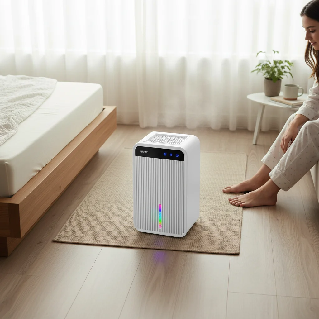 

1.1L Small Electric Dehumidifier Electric Room Dehumidifier Quiet Dehumidifiers For Home With Function Defrosting & Sleep 2025