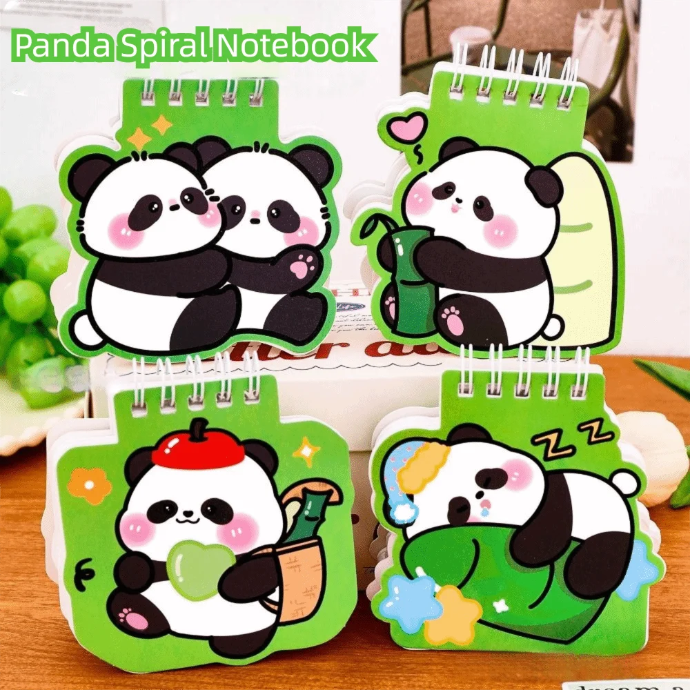 

High Quality Panda Pocket Notebook Loose-leaf Square Mini Notebook Blank Inner Page 50Sheets Notepad School Office