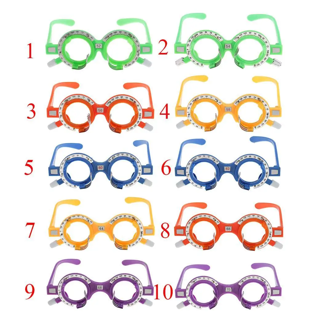 Optometrist Trial Lens Frame Plastic Adjustable Eyeglasses Equipment Optical Trial Frame for Eye Exam and Fitting Practice