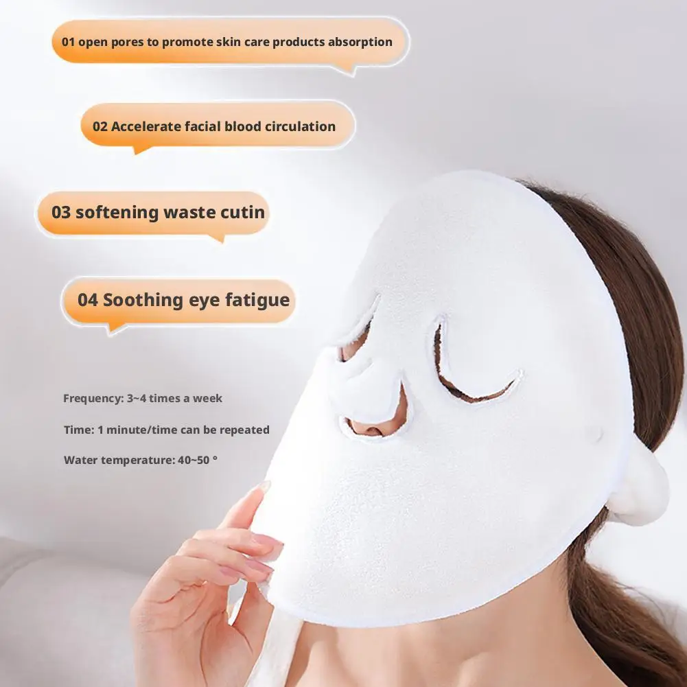 Mascarilla para el cuidado de la piel, toalla de compresión caliente de algodón, compresa húmeda, toalla Facial al vapor, abre la piel, limpieza de poros, compresa, herramientas de belleza para el cuidado Facial