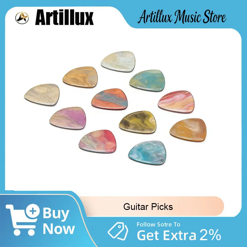 

Artillux 5Pcs/Set Guitar Pick Brand New and High Quality for Comfortable to Play With Rich Colors Resin Picks Guitar Accessories