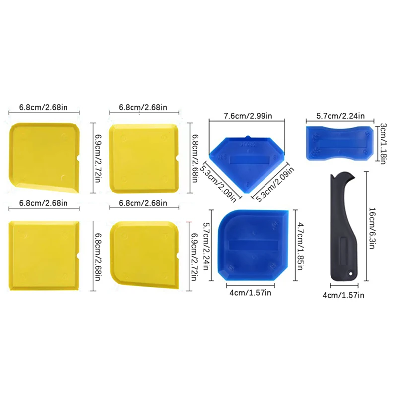 4Pcs/set Window Door Sealant Spreader Caulking Tool Kit Spatula Scraper Cement Caulk Removal Tool Finishing Sealant Grout