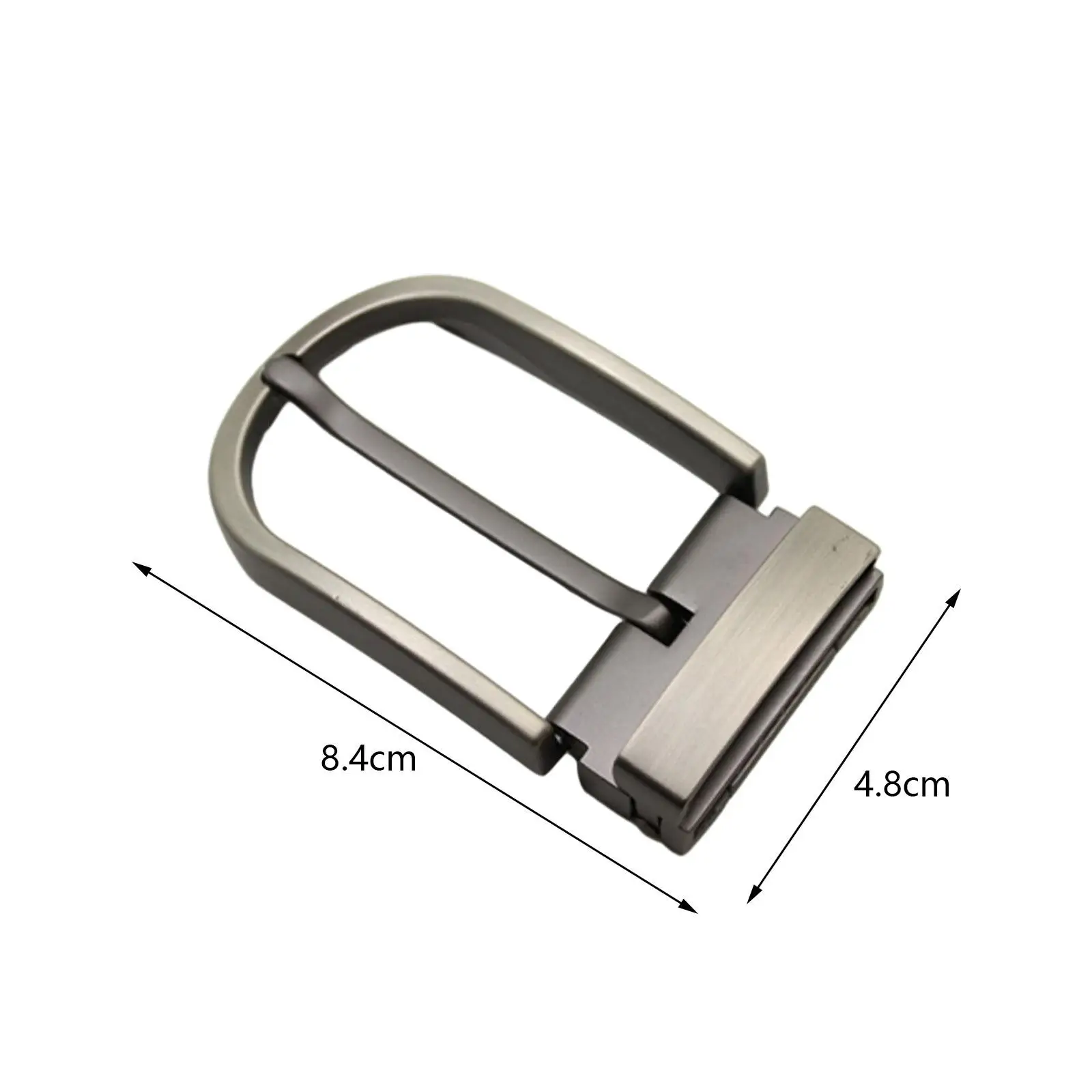 Fibbia per cintura in metallo Business Casual per cintura da 37mm-39mm Single Prong Classic reversibile in lega di zinco rettangolo fibbia ad ardiglione di ricambio