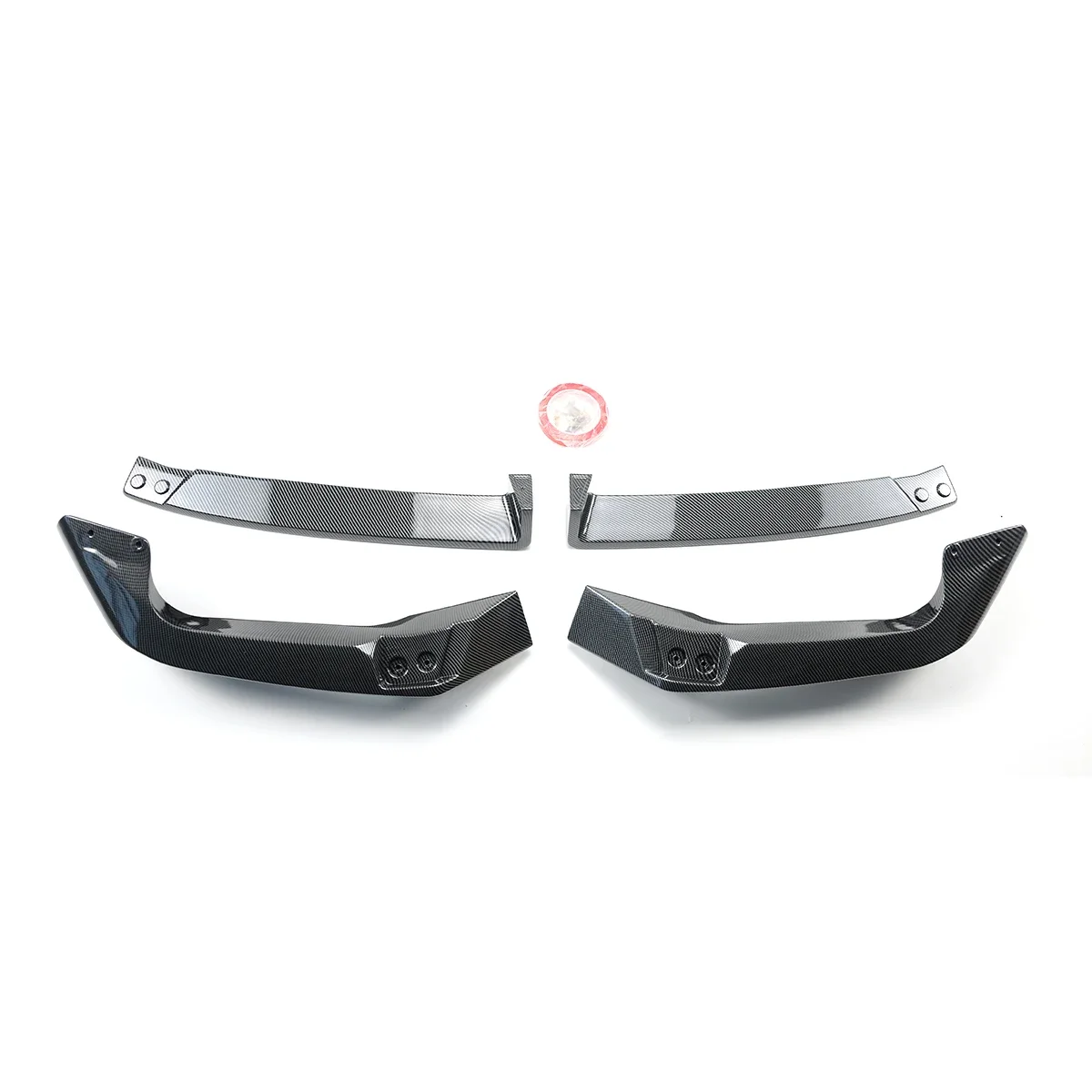 Front Bumper Lip For BMW X5 G05 LCI M Sport 2023+ Car Diffuser Splitter Spoiler Auto Accessory Carbon Fiber Look Glossy Black