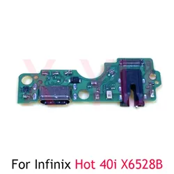 For Infinix Hot 40i 40 Pro X6528B X6528 X6836 X6837 USB Charging Connector Plug Board Charging Flex Cable