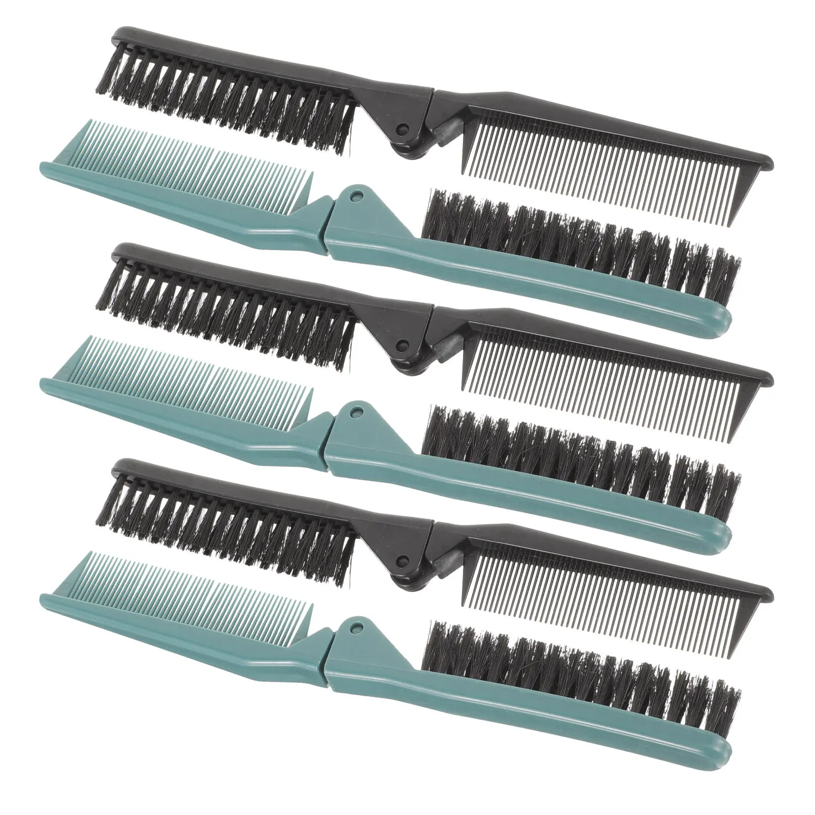 

6Pcs Folding Travel Hair Brush Combs Double-Sided Portable Styling Tool Compact Foldable Hair Comb Set for Men Women