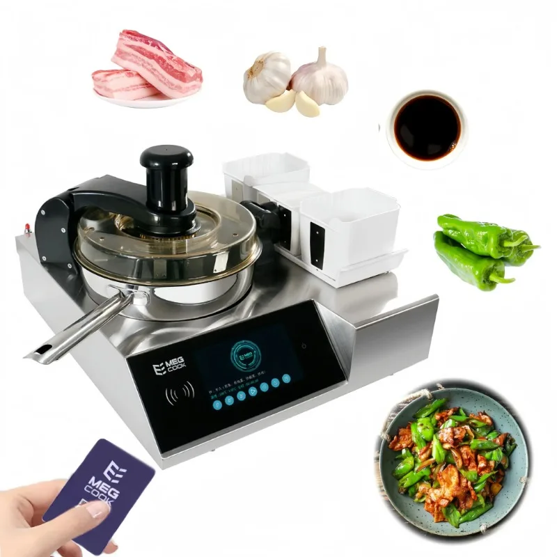 Robot da cucina elettrico Pentola da cucina automatica commerciale 4400W Robot da cucina intelligente Stir Fry Wok da cucina automatico