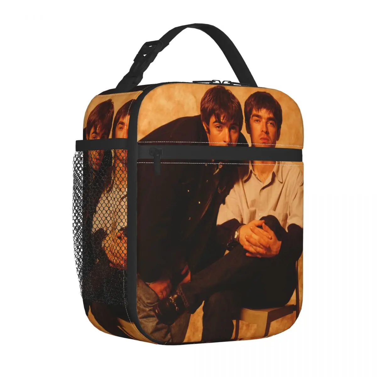 

Insulated Lunch Bag O-Oasis Rock Band Merch Lunch Food Box Y2K Cooler Thermal Bento Box For Outdoor