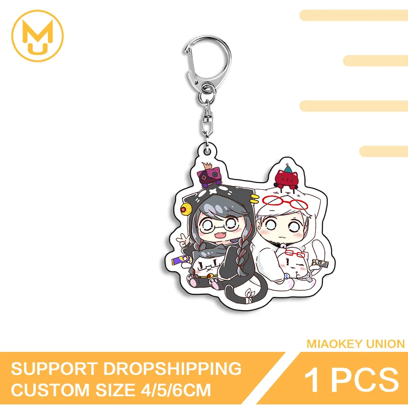 Lovely Bayonetta Lively Anime Figure Edgy HD Pattern Adorable Double Sided Key Chains Advance Guard Cosplay Costumes DIY Props