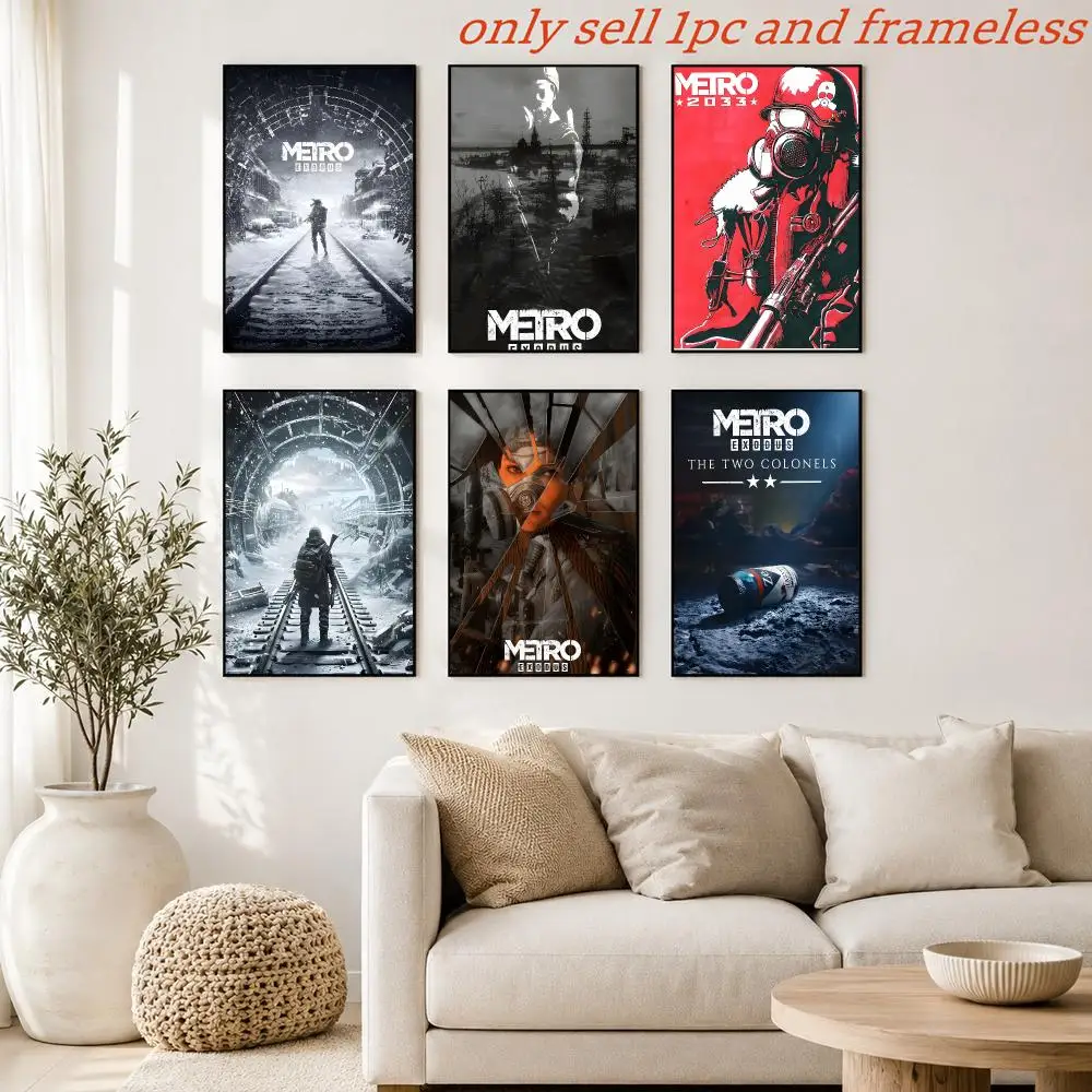 Metro Exodus Post-Apocalyptic Shooter Poster Print Home Living Room Bedroom Entrance Bar Cafe Art Painting Decora