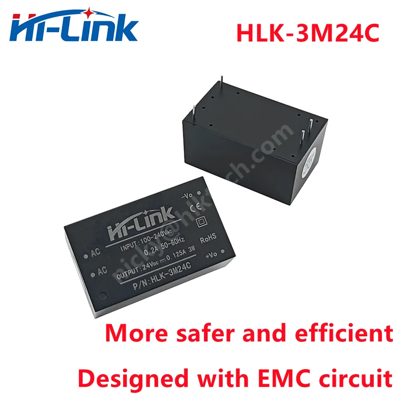 Hi-Link New switching power supply module ACDC HLK-3M24C with EMC circuit 220V/110V to 24V ac to dc isolated converter LED