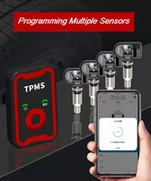Sensores TPMS programables 2 en 1 433MHz+315MHz Compatible con programación con sistema de monitorización de presión de neumáticos de teléfono celular