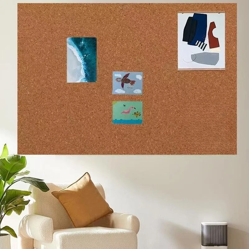 Self-adhesive Cork Wall Tiles Soft Nail Board Soundproof Wall Panel Home Decoration Soft Wood Board Background