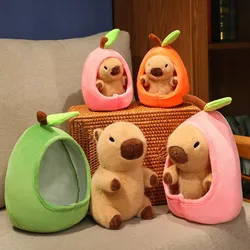 Capybara plush toys living in the fruit hut can be separated from the cute capybara for children's birthday boy and girl gifts