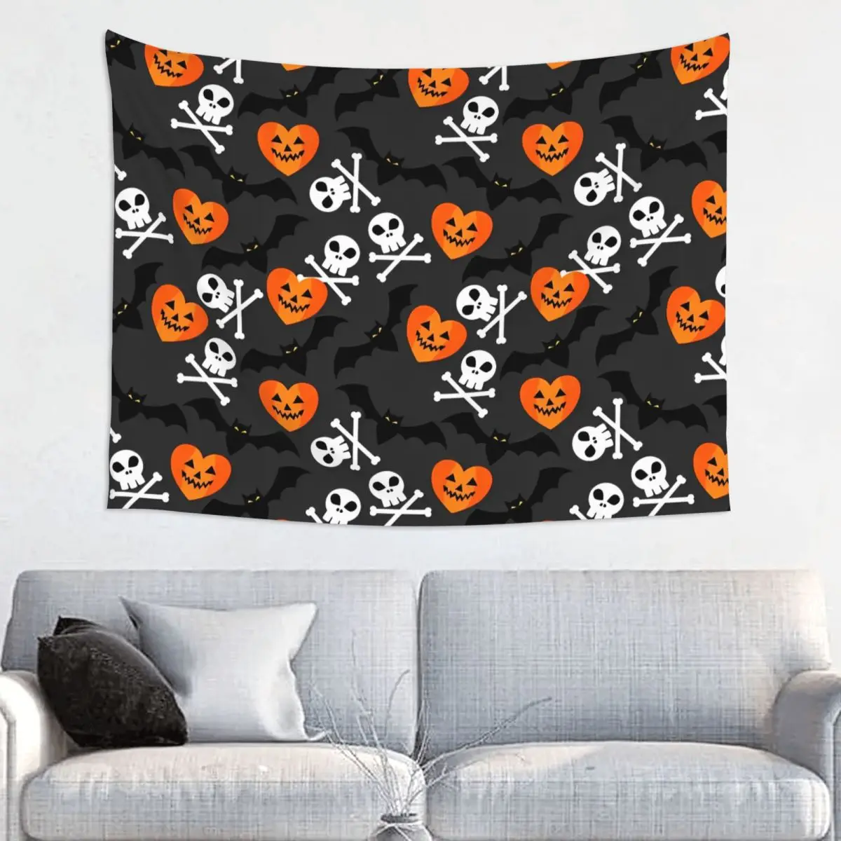 Halloween Symbol Tapestry Wall Hanging Print Fabric Tapestries Boho Decoration Dorm Decor Wall Cloth
