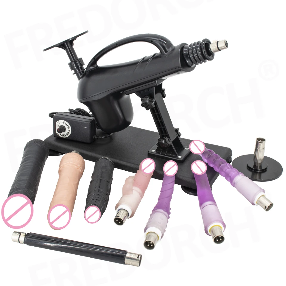 Fredroch Automatic Sex Machine With Black Dildo Attachments For Men And Women Masturbation Toys Sex Machine Vibrator Orgasm