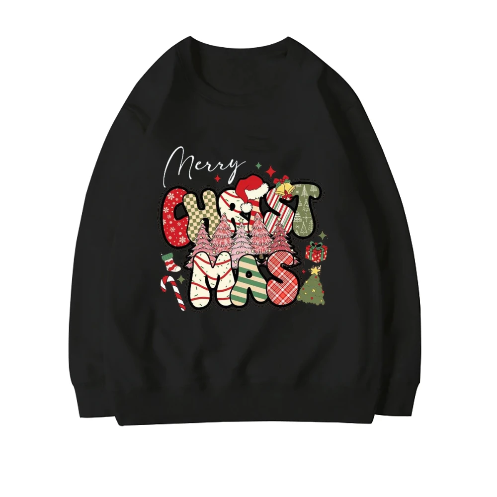 Christmas Sweatshirt Holiday Sweaters for Women Merry Christmas Winter Sweatshirt Xmas Graphic Pullover Holiday Clothes