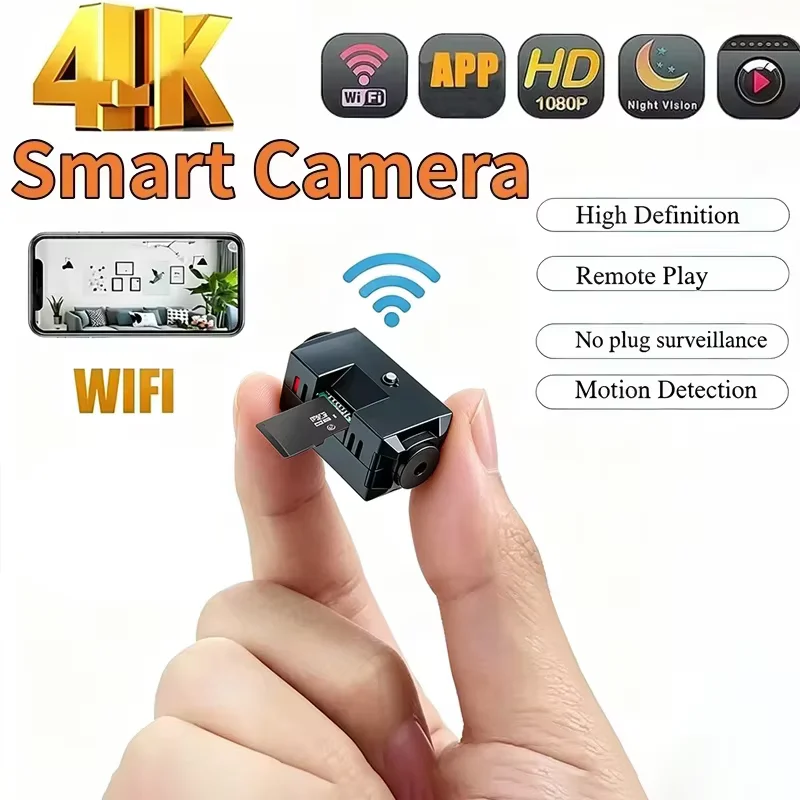 Mini 1080P Wireless Surveillance Camera Night Vision Lightweight Clear Portable Motion Detection Premium Quality Camera