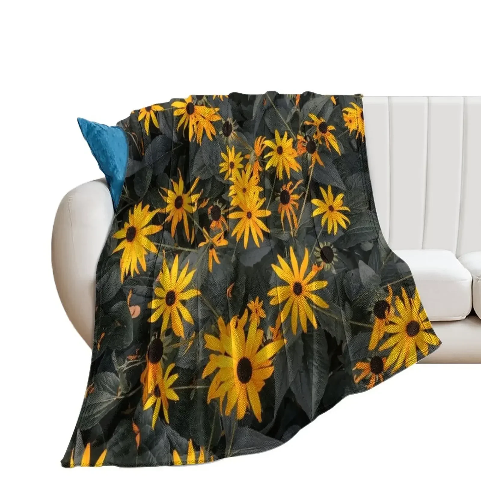 Black-Eyed Susan Garden Throw Blanket Weighted Nap Sofa Throw Blankets