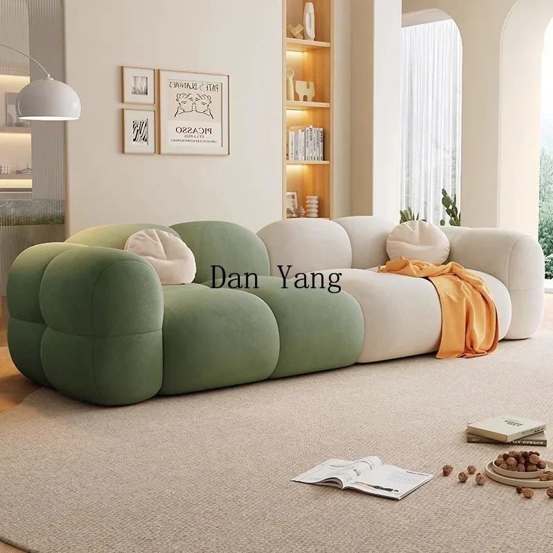 DY's latest cream wind jelly sofa modern simple puff sofa small apartment living room sofa