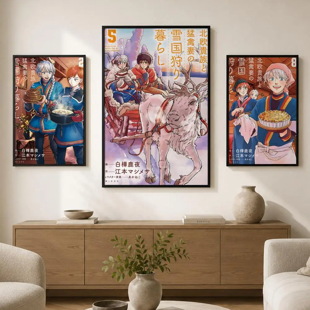 Hokuo Kizoku Poster Waterproof PP paper Self-Adhesive High-Definition Decorative Art Suitable for Living Bedrooms Gifting