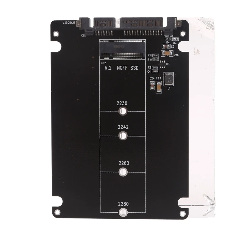 M.2 NGFF SSD To 2.5 6Gb/s Adapter Card With Enclosure M.2 SSD Adapter Metal Case