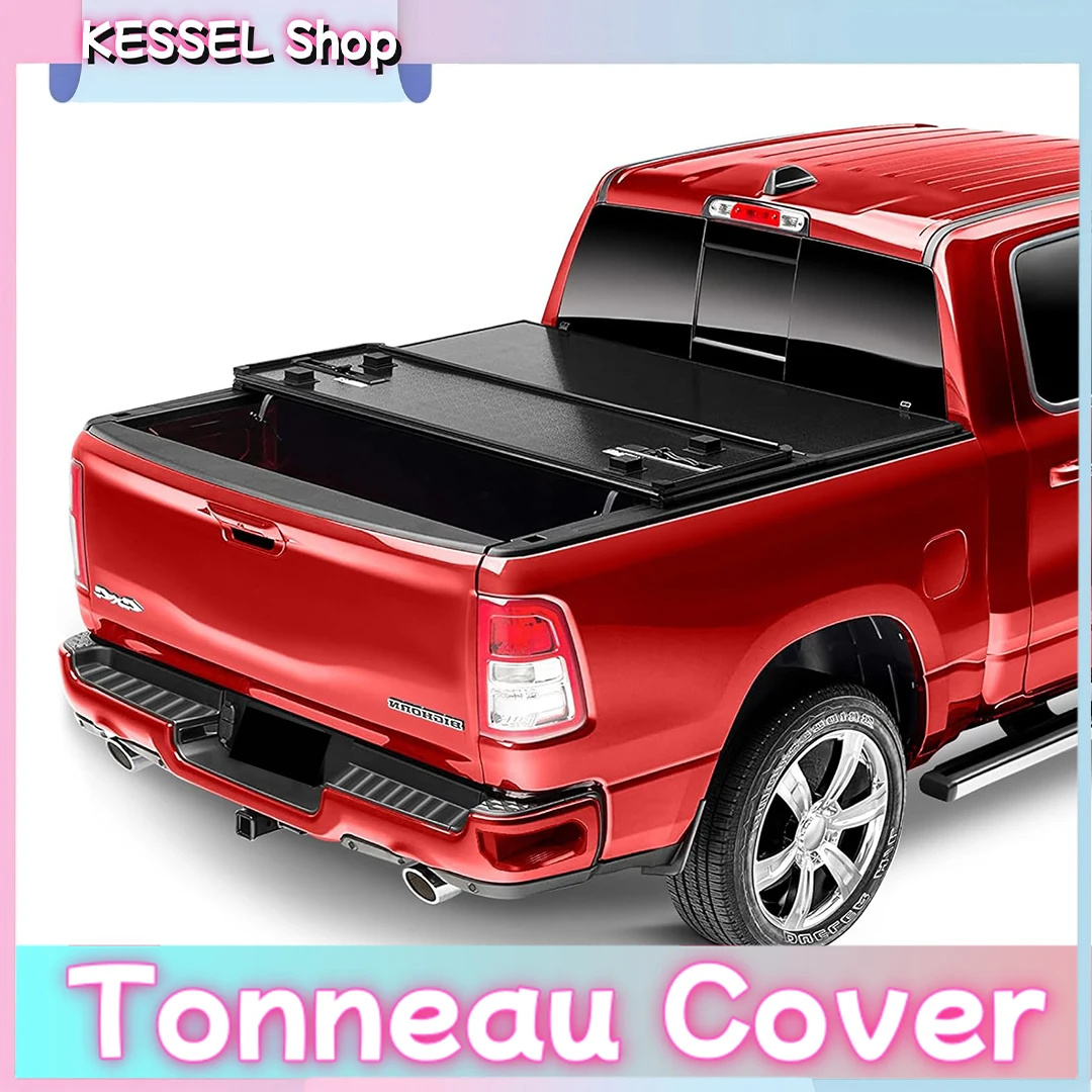 

5FT Hard Tri-Fold Truck Tonneau Covers Compatible with Ford Ranger 2019-2021 Truck Bed Cover Black