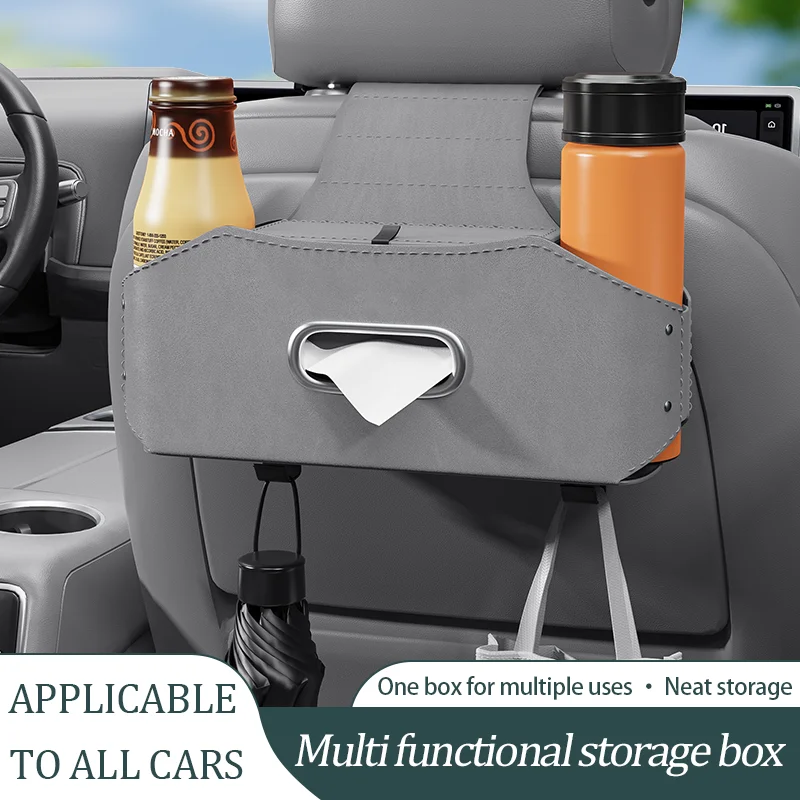 Car Multi Functional Storage Box Fashionable Durable Placement Convenient Storage Multiple Pockets Auto Interior Storage