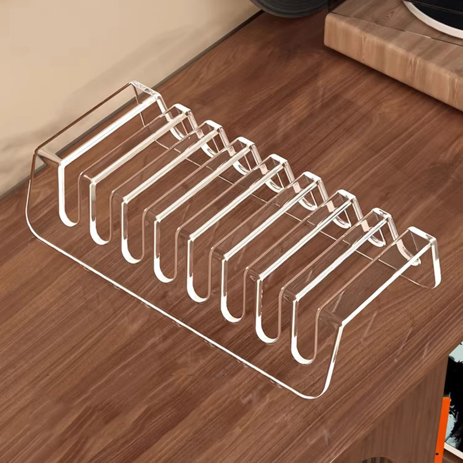 Acrylic CD Display Stand - Clear Compact Disc Holder for Desktop & Shelf, Organizer for Music Albums, DVDs & Blu-Rays
