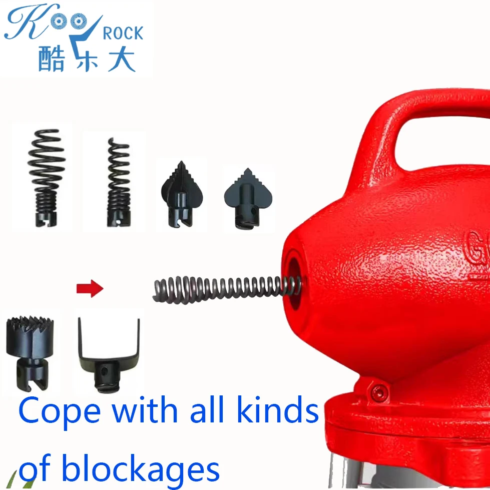 

110V Electric Drain Snake-Professional Clog Remover for Sink Toilet Bathroom Pipe Cleaning with Powerful Motor & Extended Spring