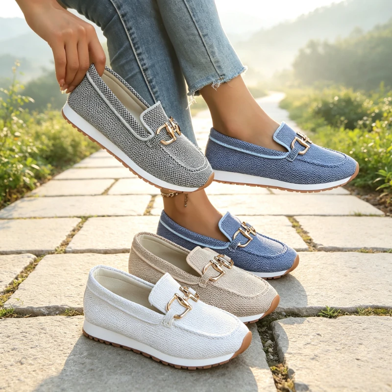 Damen Freizeitschuhe Modische Atmungsaktive Mesh-Walkingschuhe Sneaker Damen Fitness Vulkanisierte Schuhe Designer-Sneaker für Frauen – Detail 1