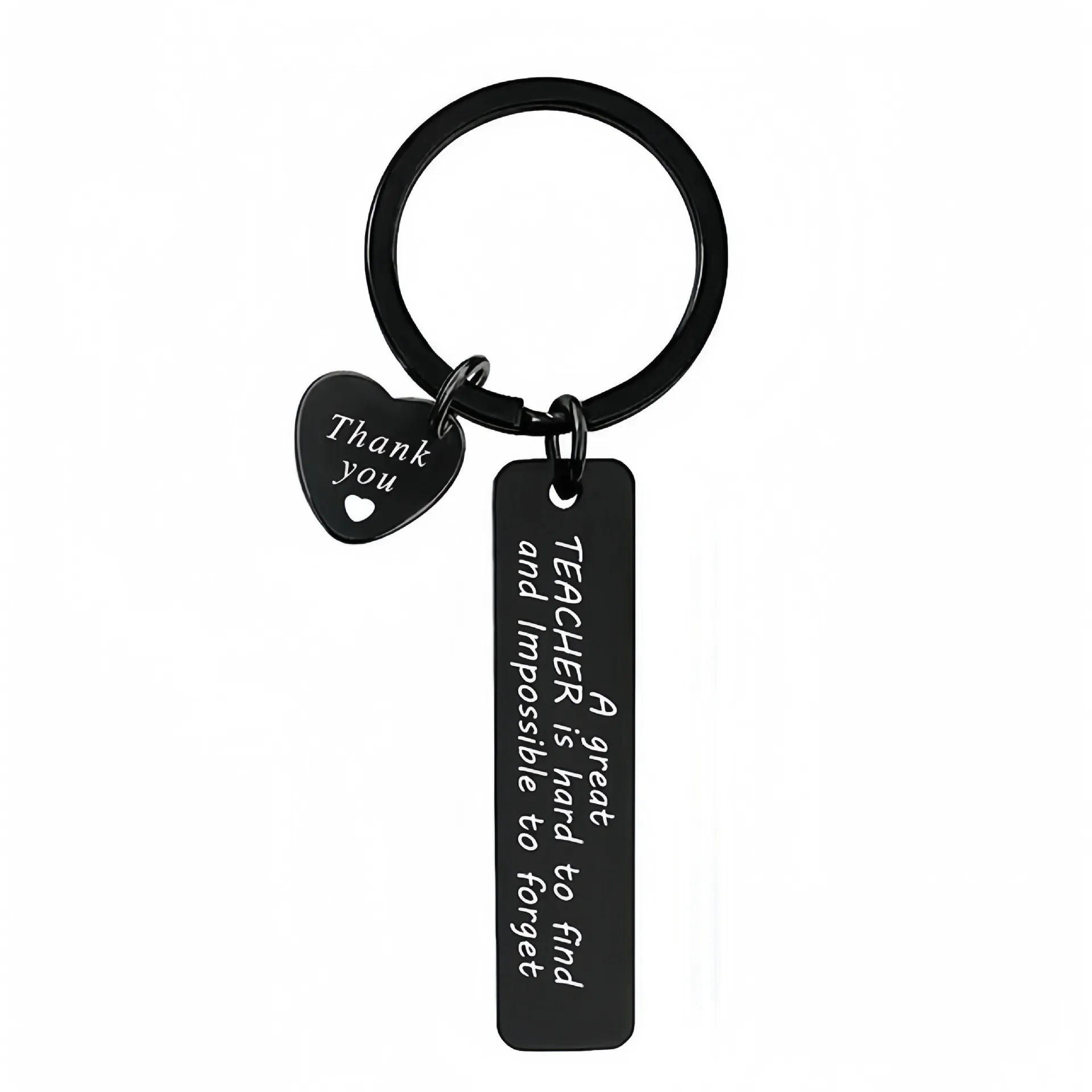 Explosive metal keychain, stainless steel peach heart pendant, laser engraved signboard wholesale, friends and colleagues gifts