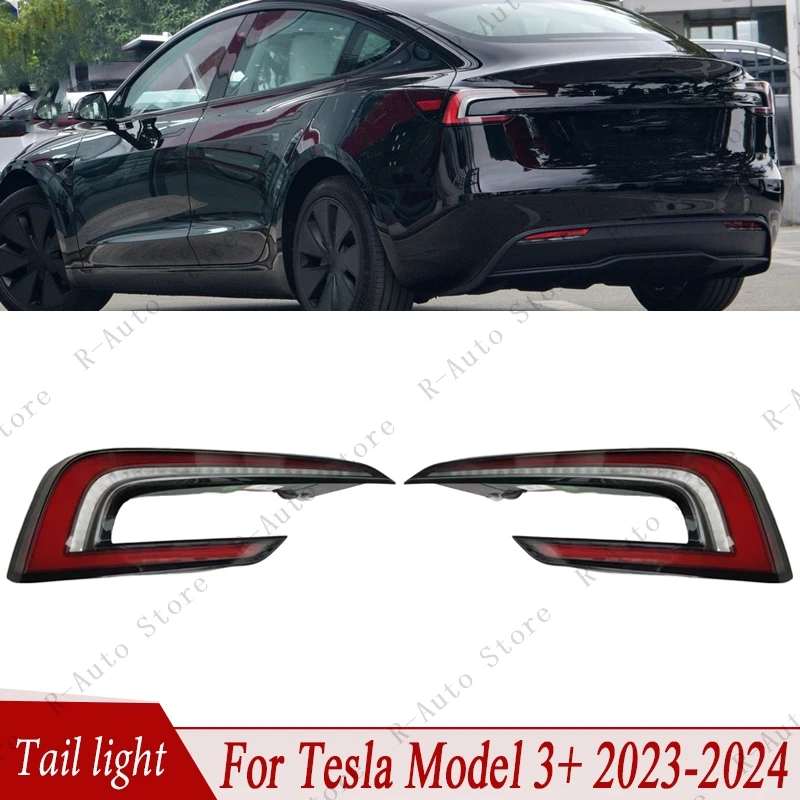 Car Tail Light Assembly Brake Lamp For Tesla Model 3+ 2023-2024 Turn Signal Light Reversing Light 1691500-00-F 1691498-00-F