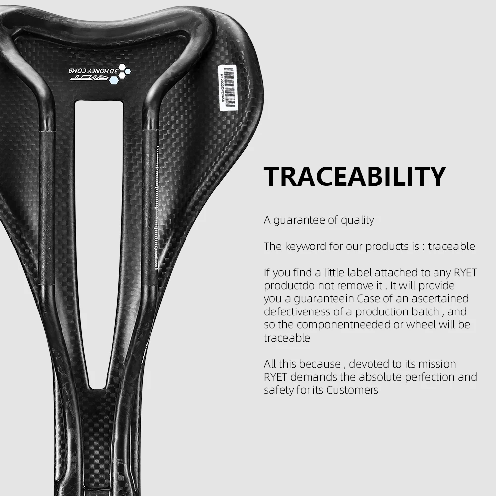 RYET Carbon 3D Printed Bicycle Saddle 140MM 135g 7*9 Bike Seating EVA Or 3D Triathlon Road MTB Mountain Gravel Cycling Cushion