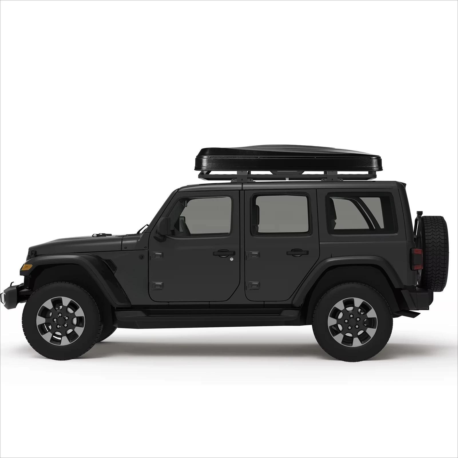 Waterproof Summer Roof Tent Spacious Triangle Oxford Fabric Car Tent with Aluminum Pole and Ladder for Outdoor Camping